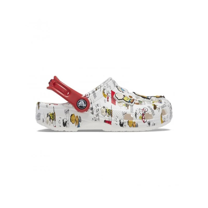 Crocs Peanuts Classic Clog For Kids, White&Multi