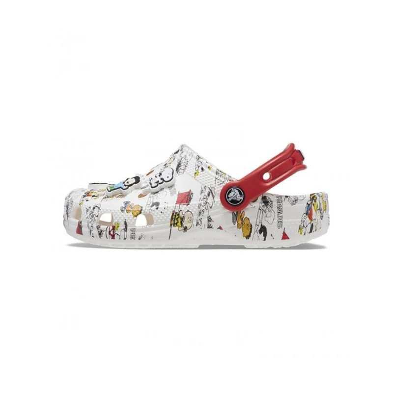 Crocs Peanuts Classic Clog For Kids, White&Multi