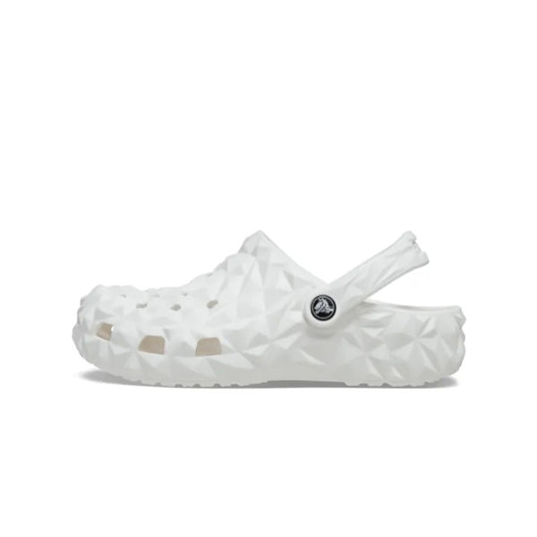 CROCS CLASSIC GEOMETRIC CLOG FOR UNISEX, WHITE