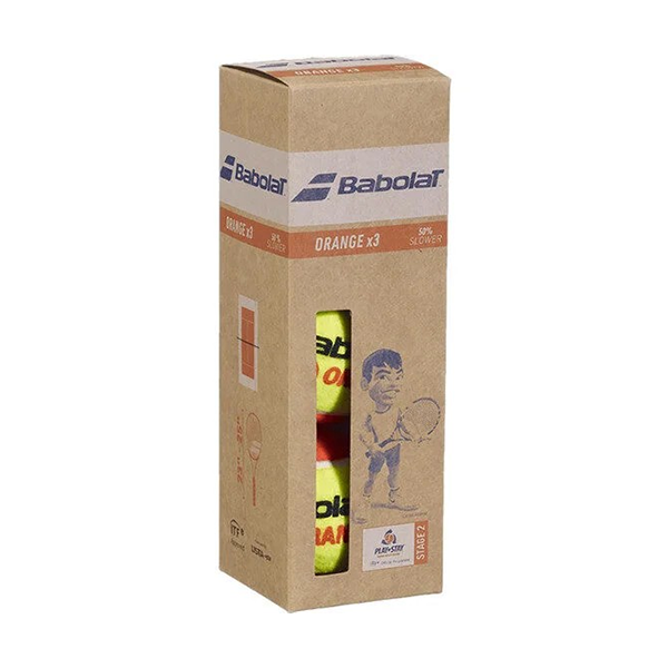 BABOLAT ORANGE X3 TENNIS BALL FOR UNISEX, YELLOW
