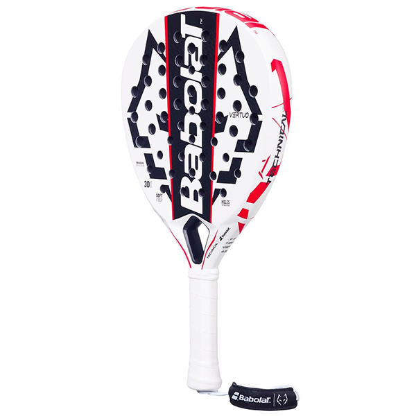 BABOLAT TEC VERTUO JUAN LEBRON 25 PADEL RACKET FOR UNISEX, WHITE&BLACK&RED