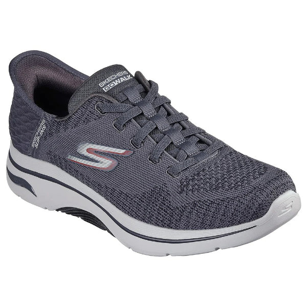 Skechers Slip-Ins Go Walk Arch Fit 2.0 - Grand Walking Shoes For Men, Charcoal Red