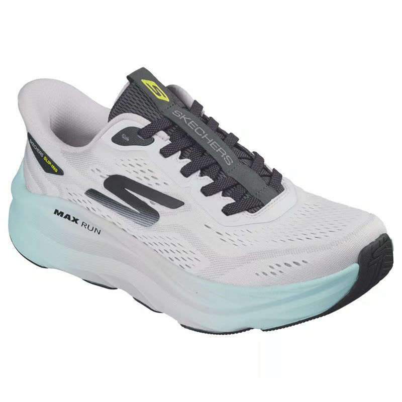 Skechers Max Run Running Shoes For Men, Gray&Charcoal