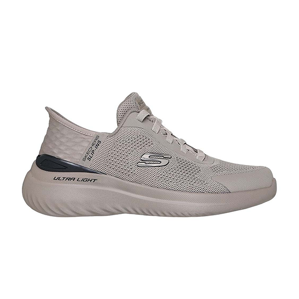Skechers Bounder 2.0 Lifestyle Shoes For Men, Taupe Black