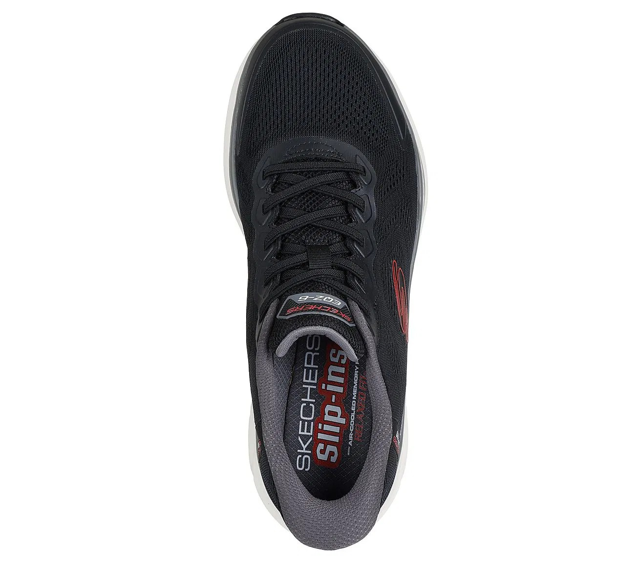حذاء رياضي رجالي من سكيتشرز إيكولايزر 6.0، أسود وأحمر