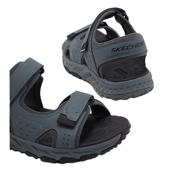 Skechers Escape Plan Trail Sandal Sandal For Men, Silver Tan