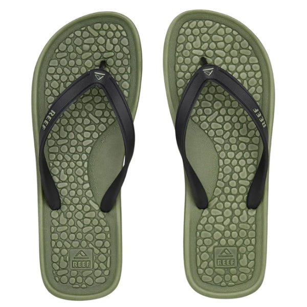 Reef G Land Flip Flops For Men, Olive&Black