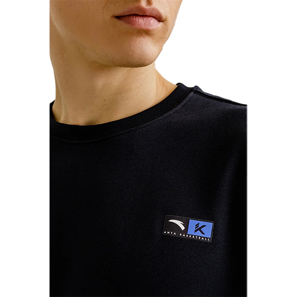 Anta Basketball Sweatshirt For Men, Basic Black