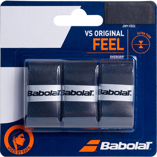 Babolat Vs Original X3 Tennis Torn Grip For Unisex, Black/Blue