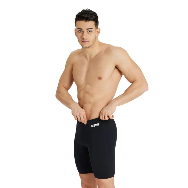 Arena Team Swim Jammer Solid Jammer For Men, Black White
