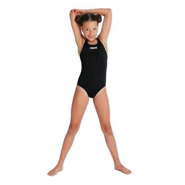 Arena Team Swimsuit Swim Pro One Piece For Girls, Black White