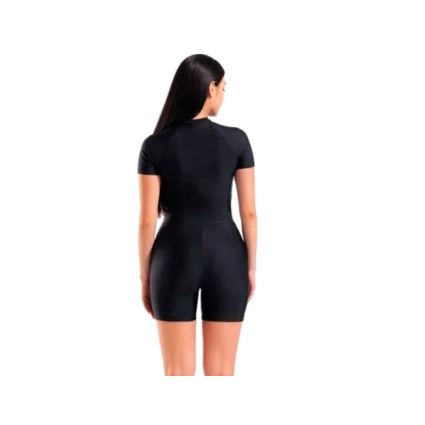 Arena S/S Slimkini Swimsuit With Short (Half Sleeves) For Women, Black Batik
