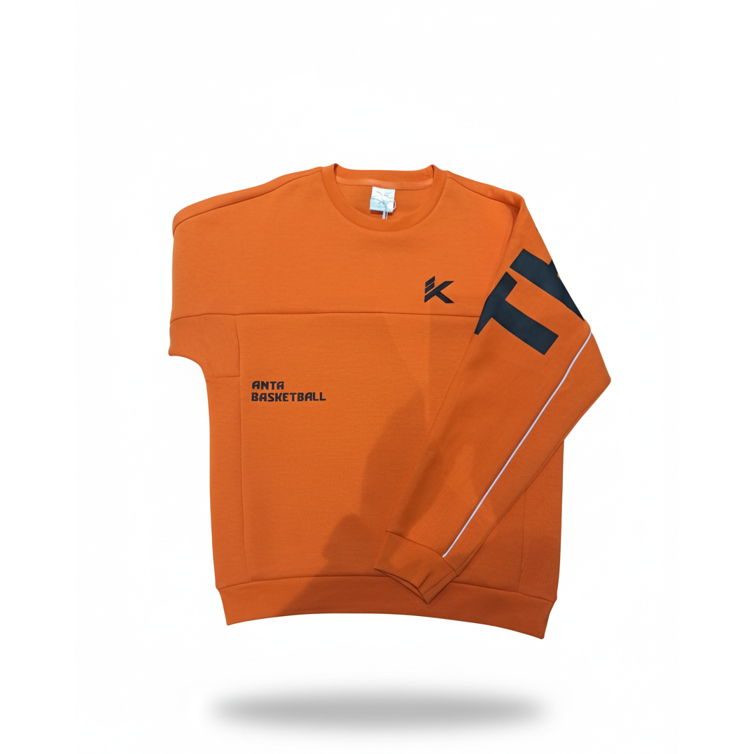 Anta Basketball Sweatshirt For Boys, Orange