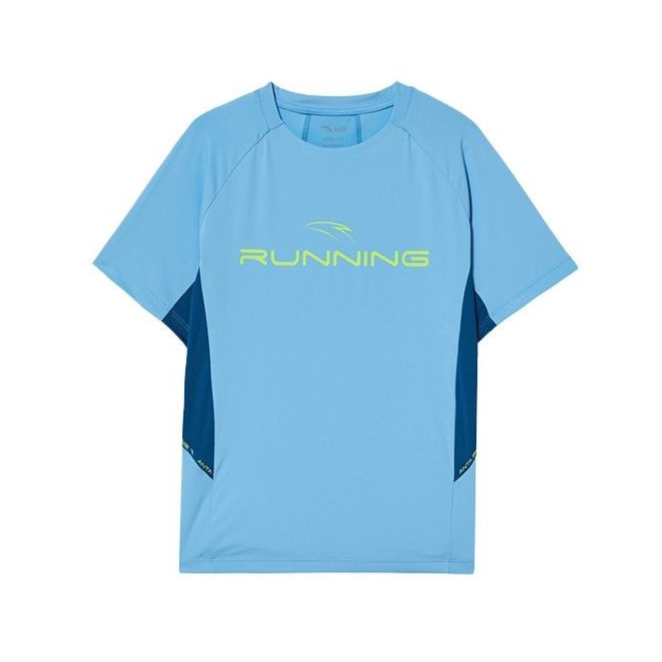Anta Running Ss T-Shirt For Boys, Blue