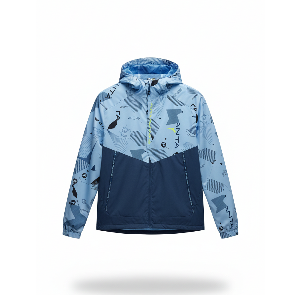 Anta Running Woven Track Top For Boys, Blue