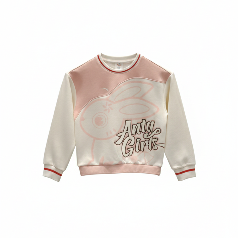 Anta Lifestyle Sweatshirt For Girls, White