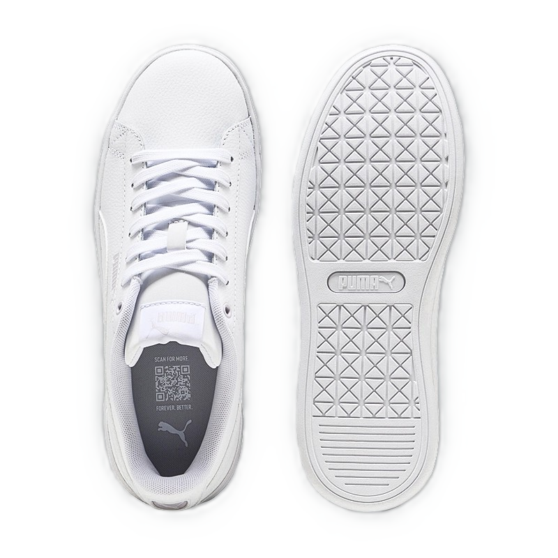 Puma Vikky V3 Lthr Lifestyle Shoes For Women, White&Lily