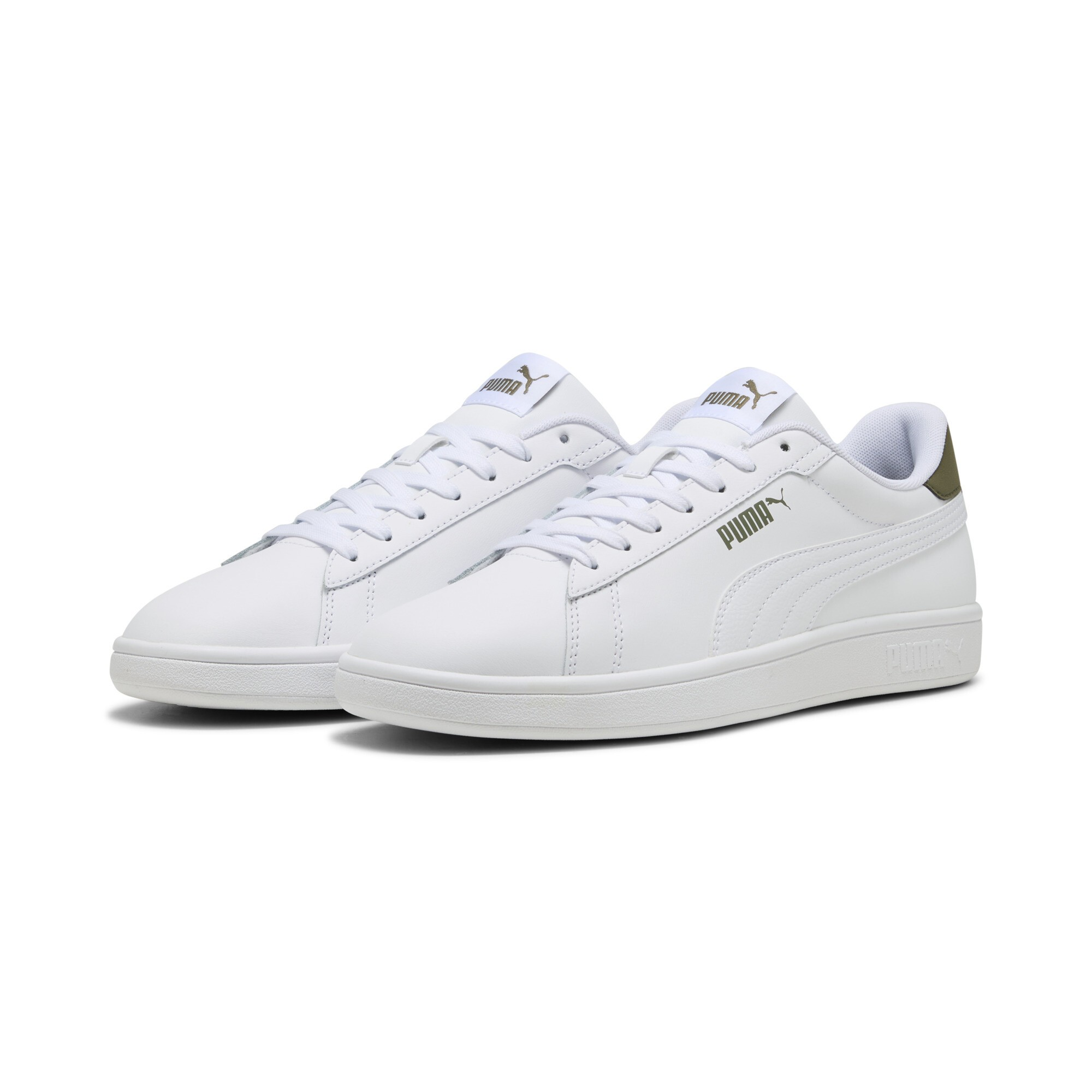 Puma Smash 3.0 L Lifestyle Shoes For Men, White&Green