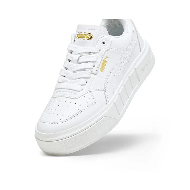 Puma Cali Court Lth Lifestyle Shoes For Women, White&Gold