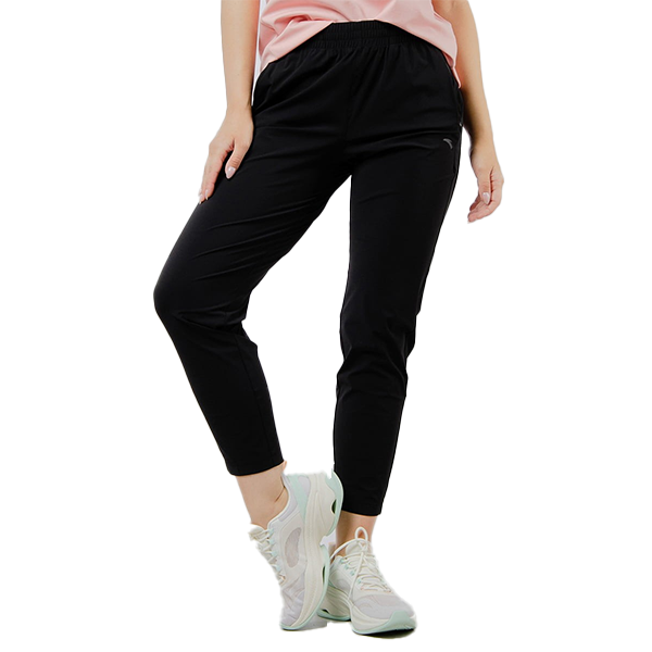 Anta Knit Ankle Running Pants For Women, Basic Black