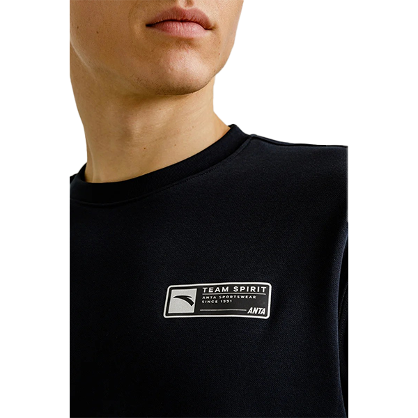 سويت شيرت أنتا للياقة البدنية للرجال، أسود أساسي