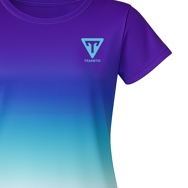 طقم تنس تراينتيك للبنات، بنفسجي وفيروزي