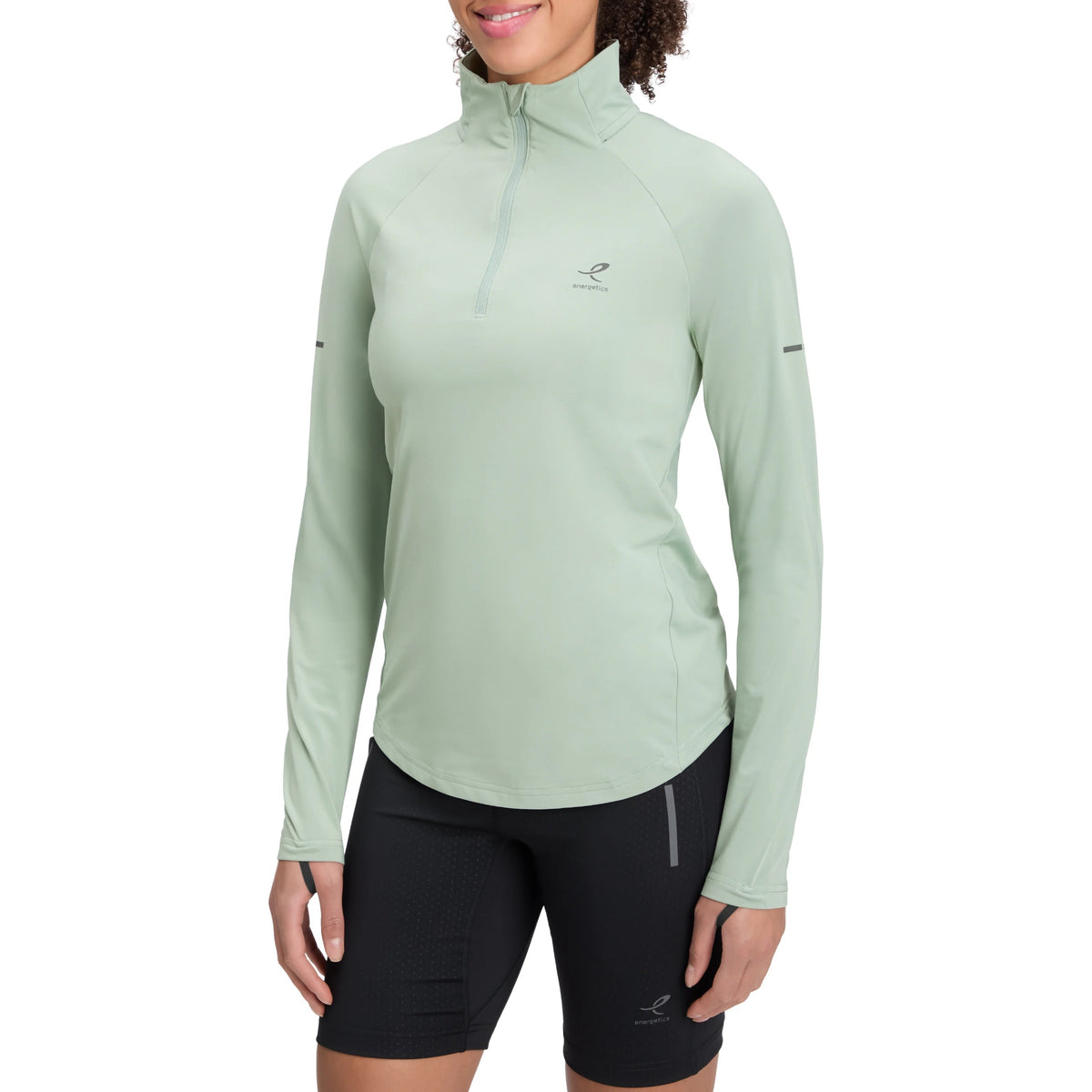 Energetics Carla II W women's half-zip running top, Green - 1