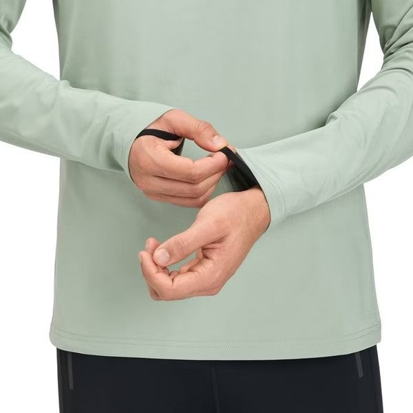 Energetics Carlo Ii M L/S Running T-Shirt For Men, Green Smoke
