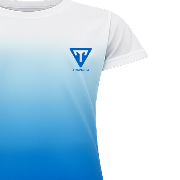 طقم تنس تراينتيك للبنات، أزرق وأبيض