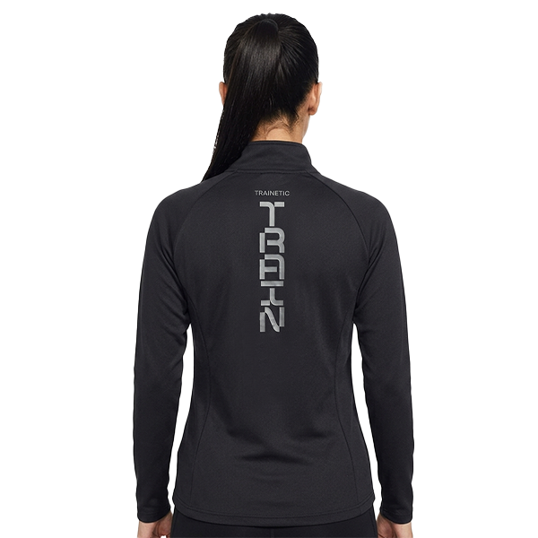 Trainetic Ls Half Zipper Fitness T-Shirt For Women, Black