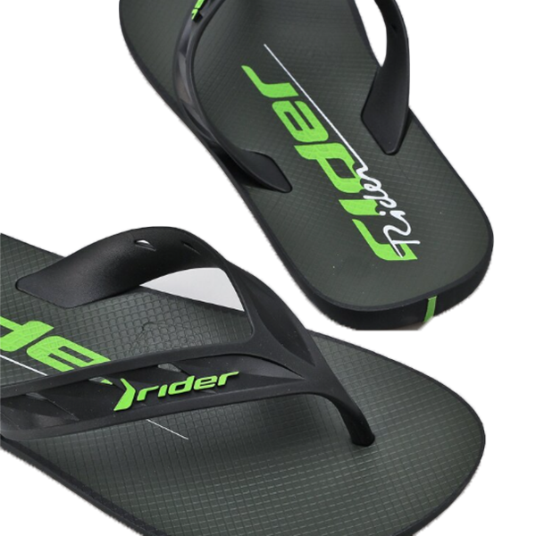Rider Street City Thong Flip Flop For Men, Black&Black&Green&Green