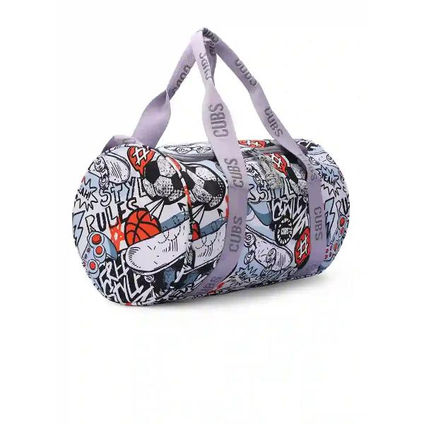 Cubs Grey Sports Medium Duffel Hand Bag 25 L For Unisex