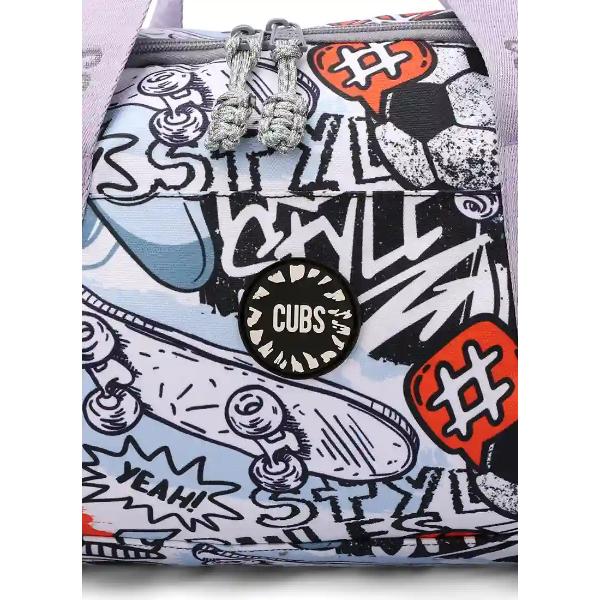 Cubs Grey Sports Medium Duffel Hand Bag 25 L For Unisex
