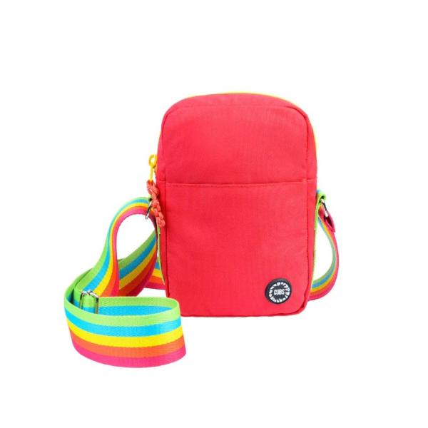 Cubs Cross Body Bag For Unisex, Dark Red