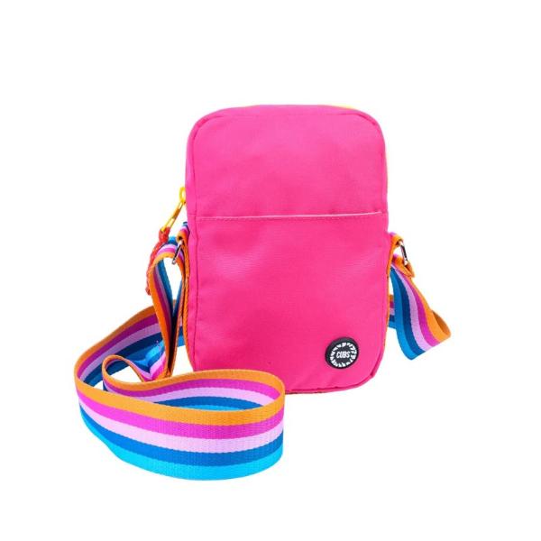 Cubs Cross Body Bag For Unisex, Fuchia&Yellow