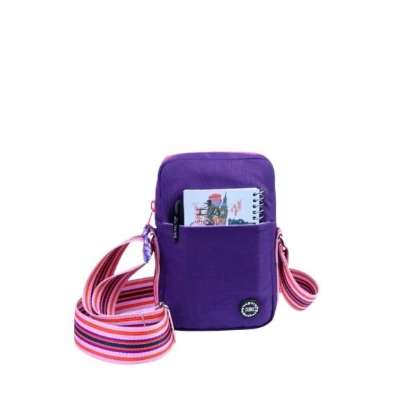 Cubs Cross Body Bag For Unisex, Purple&Fushia