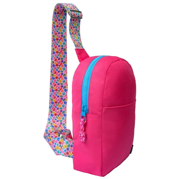 Cubs Sling 2 Front Pocket Cross Bag For Unisex, Hot Pink