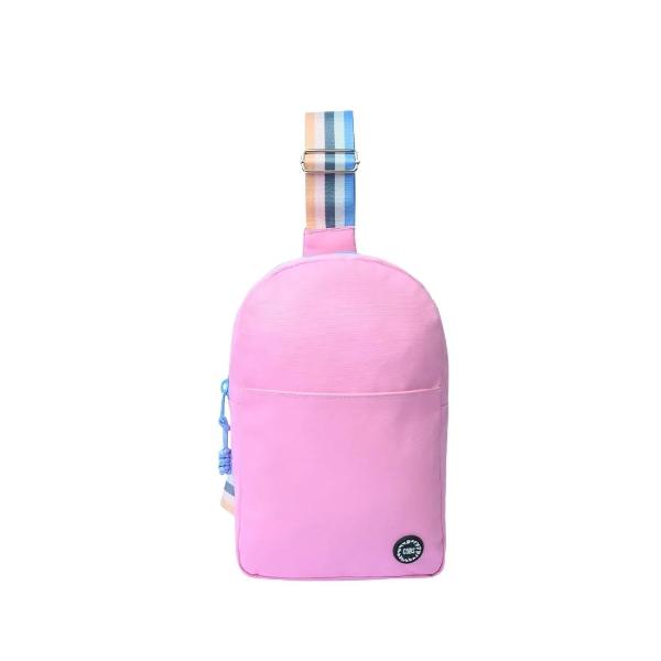 Cubs Sling 2 Front Pocket Cross Bag For Unisex, Light Pink