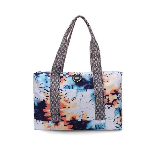 Cubs Bluish Tie Dye And Pinky Stars Double Face Tote Bag For Unisex