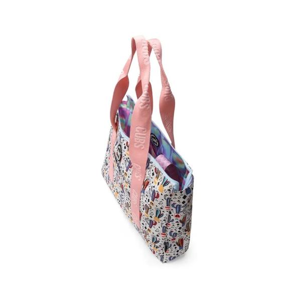 Cubs Pastel Colors And Cactus Double Face Tote Bag For Unisex