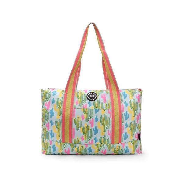 Cubs Cactus And Swirls Double Face Tote Bag For Unisex