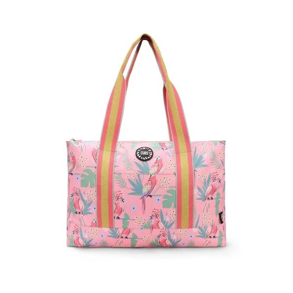 Cubs Pinkish Flowers Double Face Tote Bag For Unisex