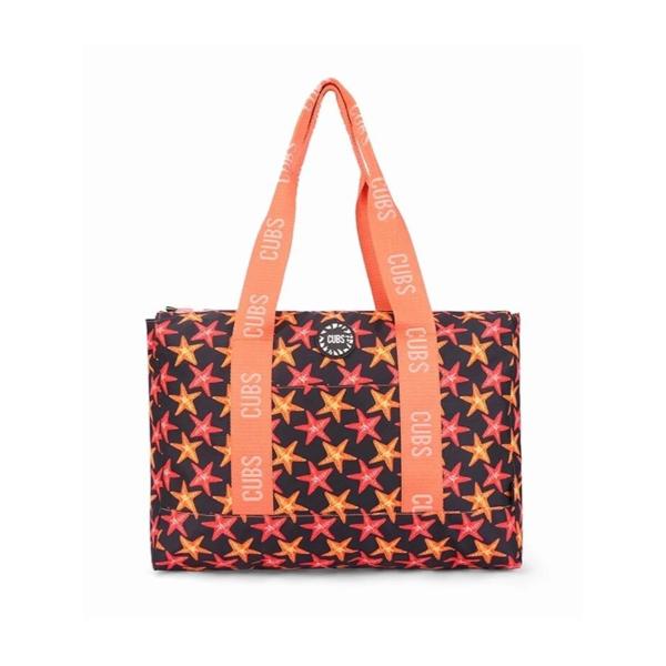 Cubs Tie Dye And Black Stars Double Face Tote Bag For Unisex