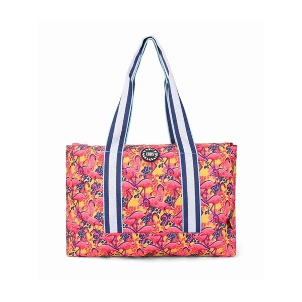 Cubs Swirls And Flamingos Double Face Tote Bag For Unisex