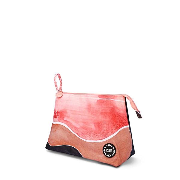 Cubs Brown Waves Large Pouch For Unisex