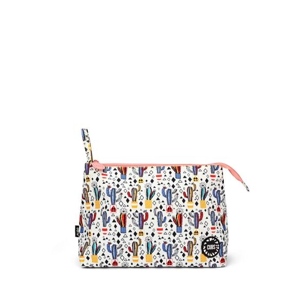 Cubs White Cactus Large Pouch For Unisex
