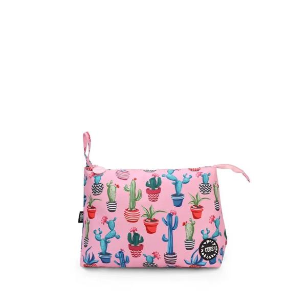 Cubs Pink Cactus Large Pouch For Unisex