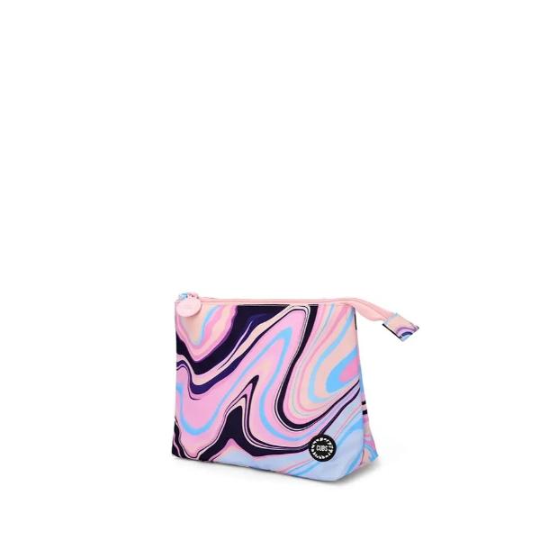 Cubs Lilac Swirls Medium Pouch For Unisex