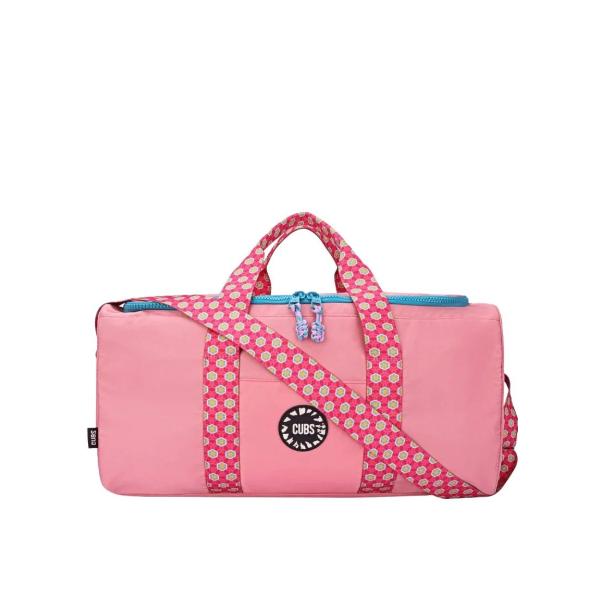 Cubs Bubblegum Pink Weekender Duffel Hand Bag 63 L For Unisex