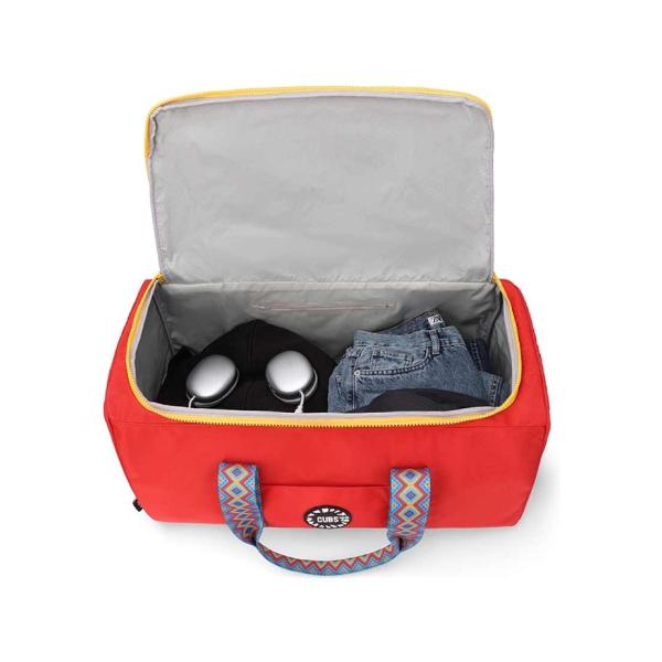 Cubs Flame Red Weekender Duffel Hand Bag 63 L For Unisex